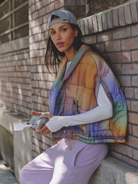 Free people Follow My Tracks Hike Poncho galaxy gradient moonlight